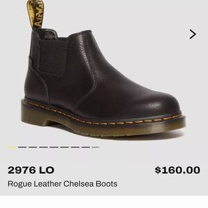 Dr. Martens Black Ankle Boots with Yellow Stitching